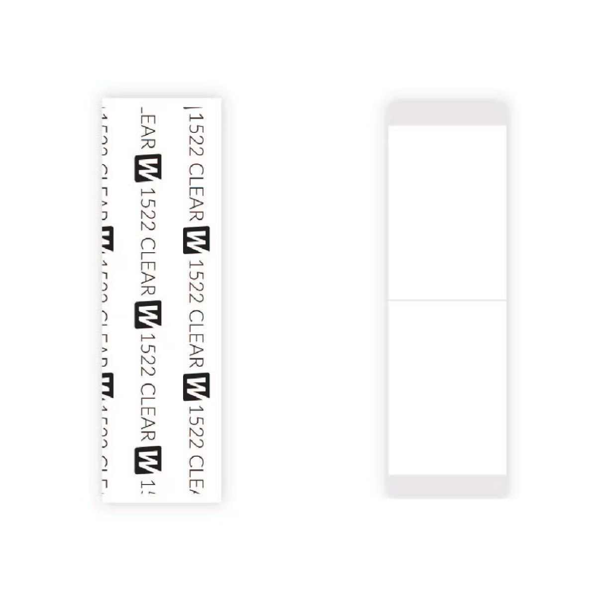 1522 Clear - 1" X 3" Strips, 36pc/Bag