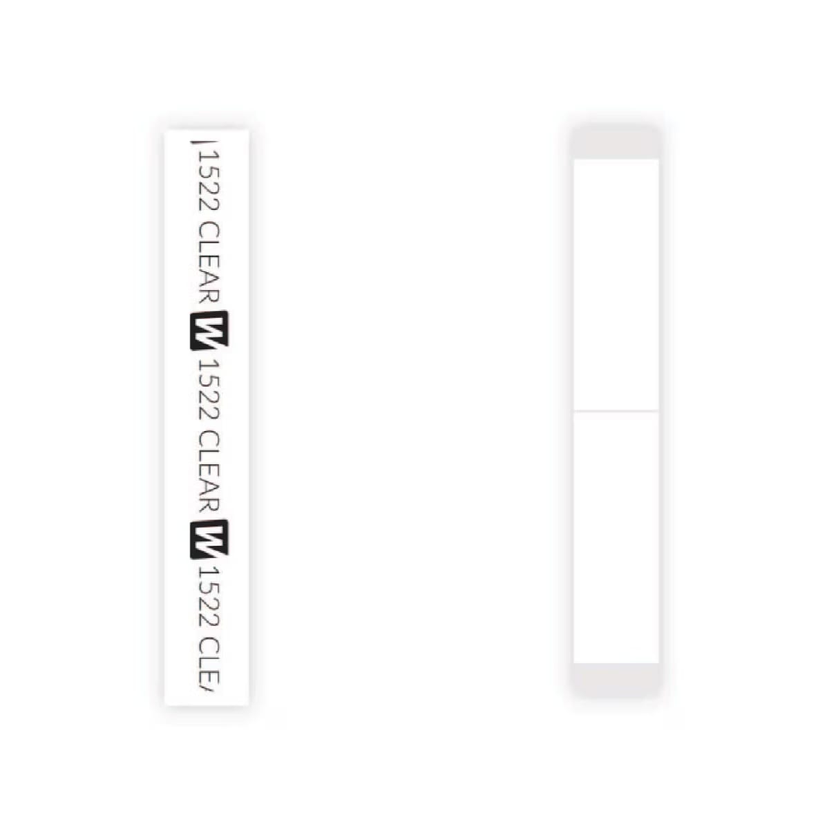 1522 Clear - 1/2" X 3" Strips, 36pc/Bag