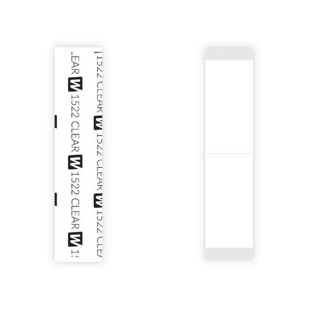 1522 Clear - 3/4" X 3" Strips, 36pc/Bag