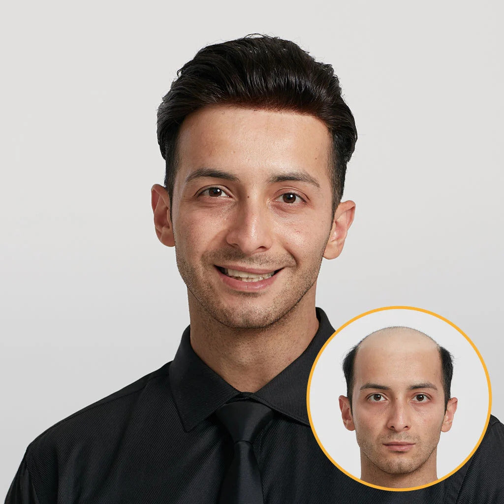 HS25-V:  V-looped Human Hair System (Ultra Thin Skin)